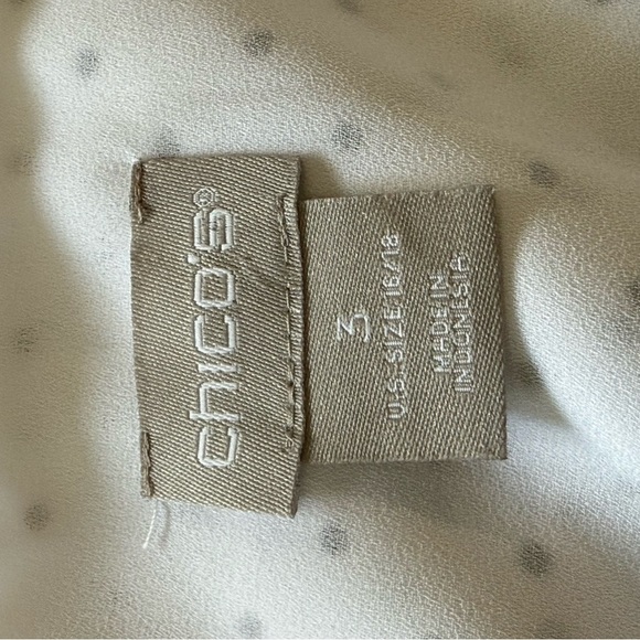 Chico's Polka Dot Cami Size 3 (XL/16) EUC - Picture 4 of 6